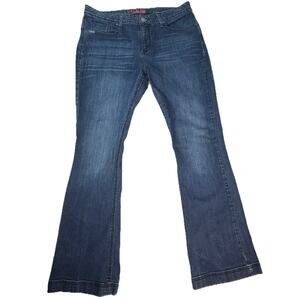 Cinch Lynden Jeans Womens 33/15L Blue Flare High Rise Stretch Denim MJ81454071